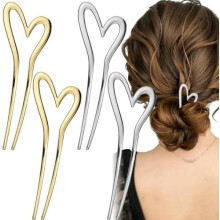 Fermagli per capelli a forma di U in metallo dorato, stile vintage, confezione da 4