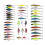 Angelköder Wobbler Minnow, 43er-Packung, mehrfarbig 1