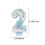 Snowflake Number Candles 0-9 for Cake Decoration 3