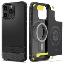 Wytrzymałe etui Spigen iPhone15Pro z MagSafe w kolorze czarnym