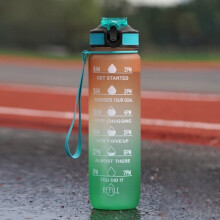 Water Bottle Sports Plastic Cup Light Orange 1000ml