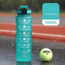 Water Bottle Sports Plastic Drinking Cup Green 1000ml