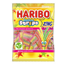HARIBO Rainbow Strips – Sour and Fruity Gummy Sweets – 130g Share Size