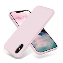 Silikonowe etui na iPhone'a X/XS w kolorze piaskowo-różowym