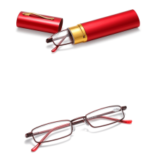 Occhiali da lettura con elegante montatura rossa +2,5 diottrie