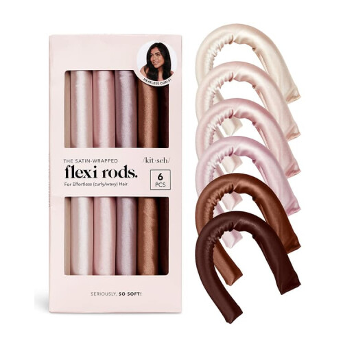 Modeladores de Cabelo Flexíveis de Cetim Sem Calor (12 unidades)