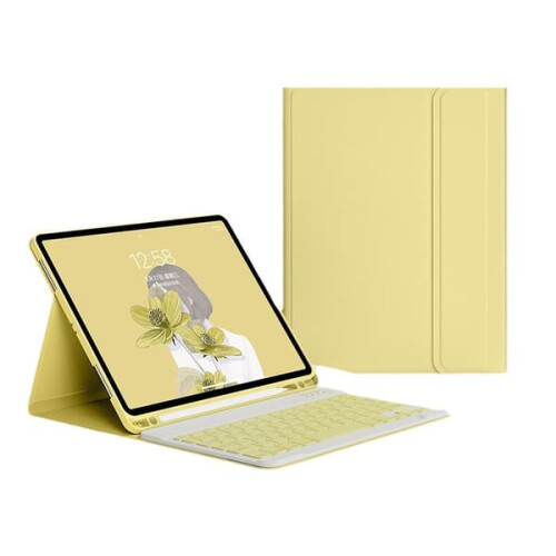 iPad 10.2 -kotelo näppäimistöllä, keltainen