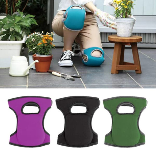 Gardening knee pads memory foam black pair 1