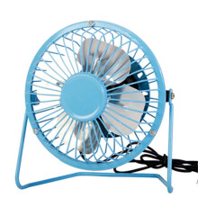 4palcový stolní ventilátor, mini ventilátor Happon s kovovou konstrukcí, napájení z USB, otáčení o 360, osobní chladicí ventilátor pro