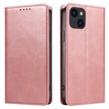 Etui na iPhone'a 15 z portfelem w kolorze różowego złota