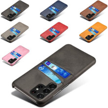 Kortholder til Samsung S23Ultra-deksel i lysebrunt