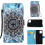 iPhone13 lommebokdeksel med blått mandala-design 1