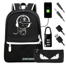 Mochila com LED e Cadeado com Código 19L Preta