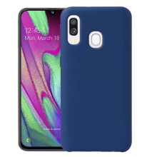 Etui silikonowe odporne na wstrząsy do Samsunga Galaxy A40 w kolorze granatowym