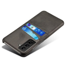 Etui wstrząsoodporne do Samsunga S23 z uchwytem na karty, czarne