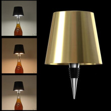 Lampada LED wireless per bottiglia di vino, colore oro, 1 pezzo
