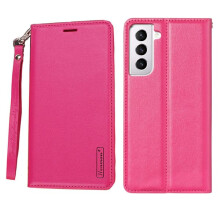 Etui portfelowe Samsung Galaxy S21 w kolorze różowo-czerwonym