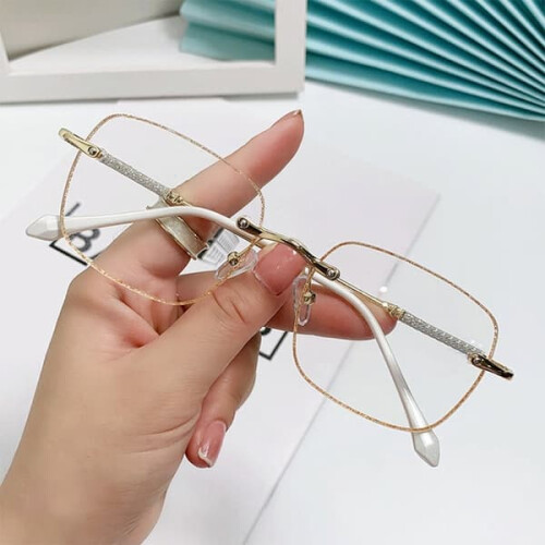 Strass-Lesebrille, Goldrahmen, 150