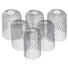 Cesto de calha expansível de alumínio de 3 polegadas (7,6 cm), pacote com 6 unidades.
