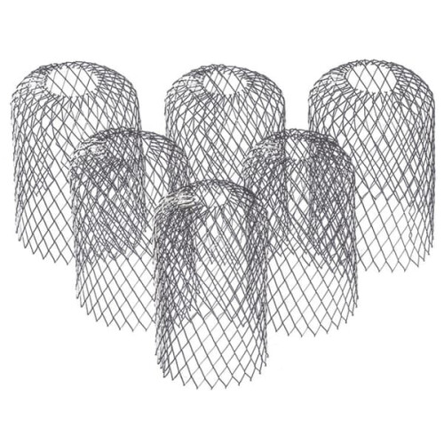 Cesto de calha expansível de alumínio de 3 polegadas (7,6 cm), pacote com 6 unidades.