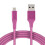 iPhone-laddningskabel av nylon2m rosa 1