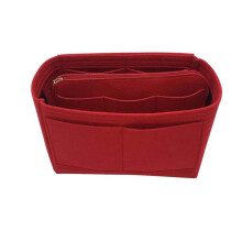 Travel Organizer Tote Liner Felt Insert 3 Sizes Red