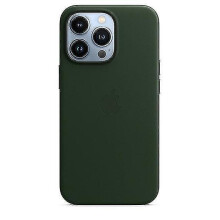 Kožený kryt pro iPhone 13Pro s MagSafe v sekvojově zelené barvě