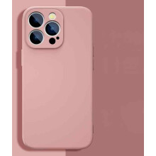 iPhone13Pro Max mikroszálas szilikon tok rózsaszín