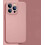 iPhone13Pro Max-deksel i mikrofiber, silikon, rosa 1