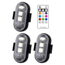 LED-es stroboszkóp repülőgép 8 színű 3 db