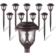 Luci solari decorative da esterno marroni, confezione da 10