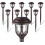 Luci solari decorative da esterno marroni, confezione da 10 1