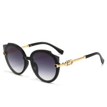 Kulaté sluneční brýle Cat Eye Korean Metal bez obrouček UV400