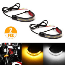 Motorcykel LED-blinkers ringformade gaffelremsor 2 st
