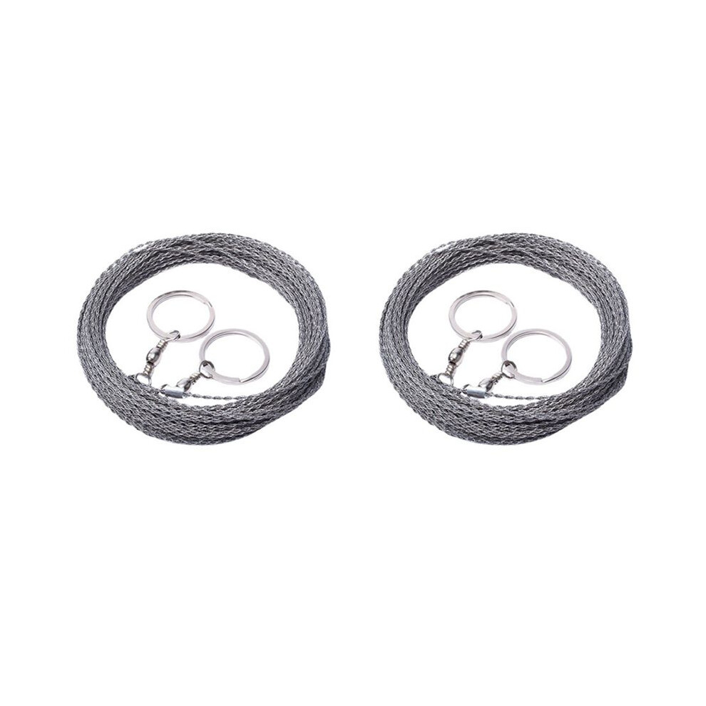 2X Stainless Steel Wire Saw,Pocket Chainsaw,Portable Camping Saw Wire Saw,Wire Hand Saw Field Saw Wire 10M 6032896389772