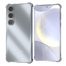 Samsung S24przezroczyste etui ochronne z podniesionymi krawędziami