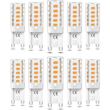 Lâmpada LED G9 regulável 5W 3000K branco quente (10 unidades)