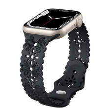 Bransoleta kompatybilna z Apple Watch czarna 42/44/45/49 mm