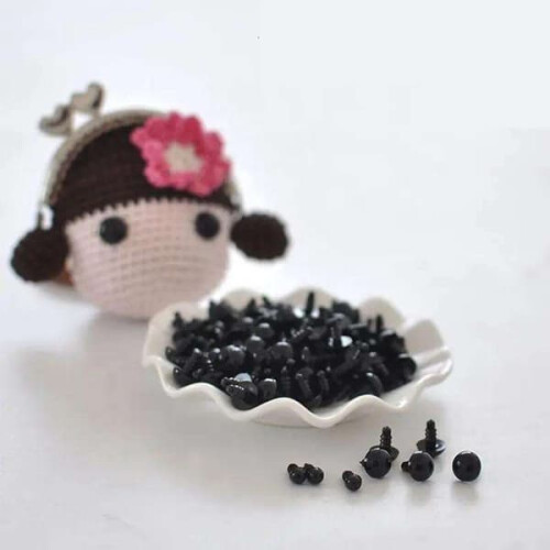 Amigurumi turvasilmät mustat5mm10paria