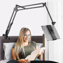 Uchwyt na tablet do łóżka, regulowany, składany, obrotowy o 360