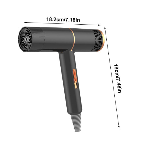 Ionic Hair Dryer with Diffuser and Nozzle for All Hair Types 2