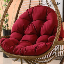 Cuscino per schienale di sedia a dondolo impermeabile, colore rosso vino, 80x130 cm