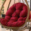 Αδιάβροχο μαξιλάρι πλάτης κουνιστής καρέκλας σε χρώμα κρασιού 80x130 εκ. 1