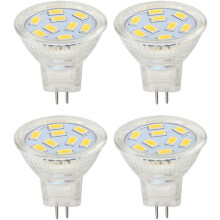 Lâmpada LED MR11 2W 12V GU4 Branco Quente 3000K - Pacote com 4