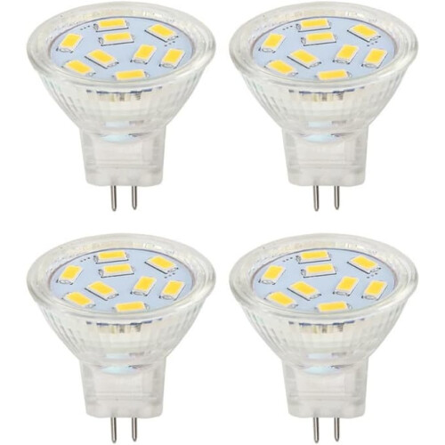 Λάμπα LED MR112W12V GU4Ζεστό Λευκό3000K4-Pack