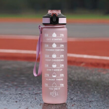 Water Bottle Plastic Sports Cup Pink 1000ml