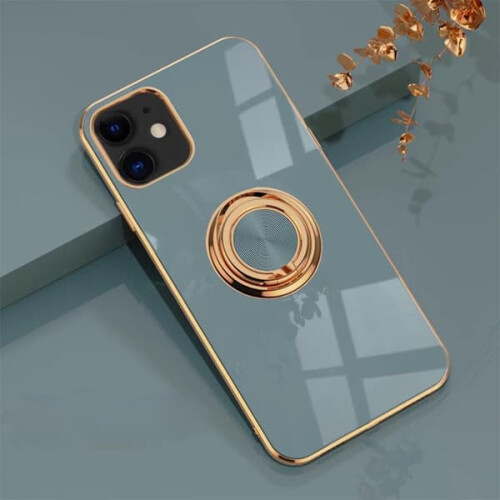 iPhone13Pro-deksel med ringstativ gullblå