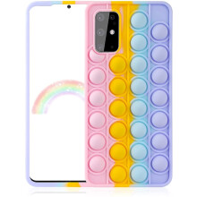 Popit fidget-deksel til Samsung S20 i fargerikt design