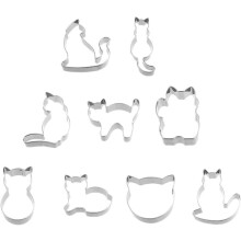 Stainless Steel Cat Cookie Mold Set