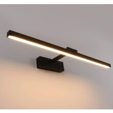 Lâmpada LED para espelho de banheiro, preta, 50 cm, 10 W, 1 unidade.
